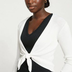 Universal Standard Knitted Wrap Cardigan - Cream